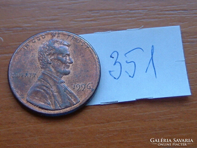 USA 1 CENT 1996   LINCOLN  351
