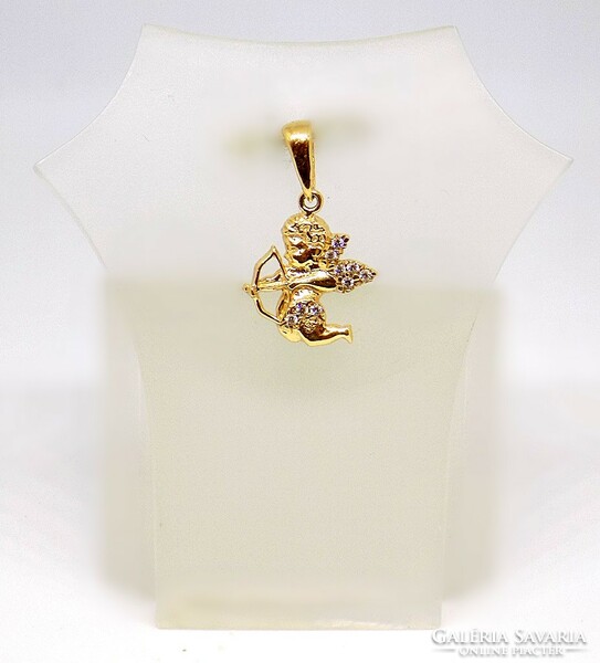 Gold cupid pendant (zal-au50204)