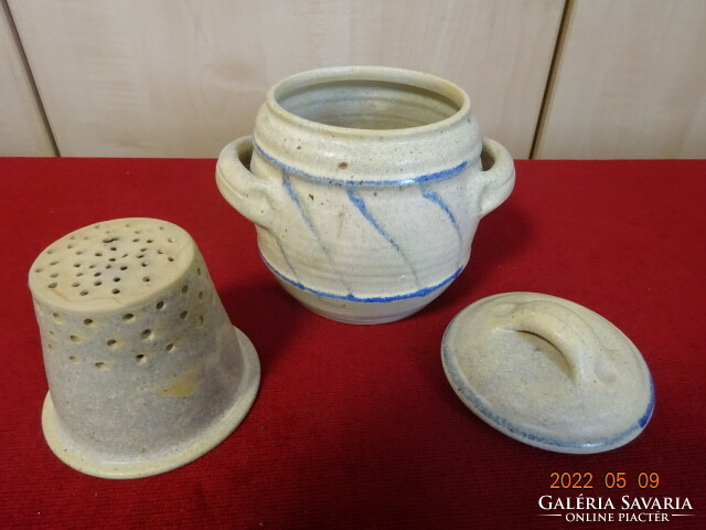 German ceramic teapot with filter, height 14.5 cm. He has! Jókai.