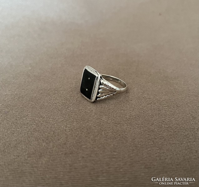 Silver men's sealing ring