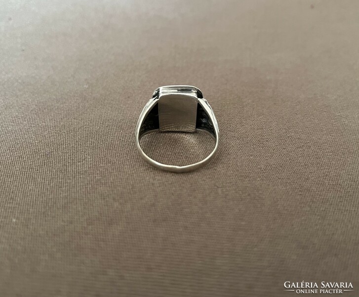 Silver men's sealing ring
