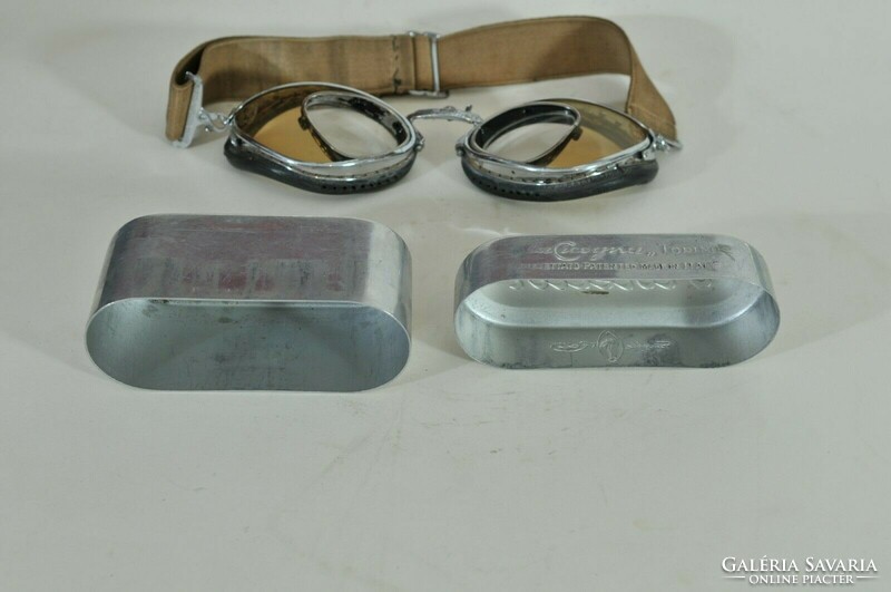 Vintage motoros és repülős szemüveg, 1920-as évek, Protector, Aviator