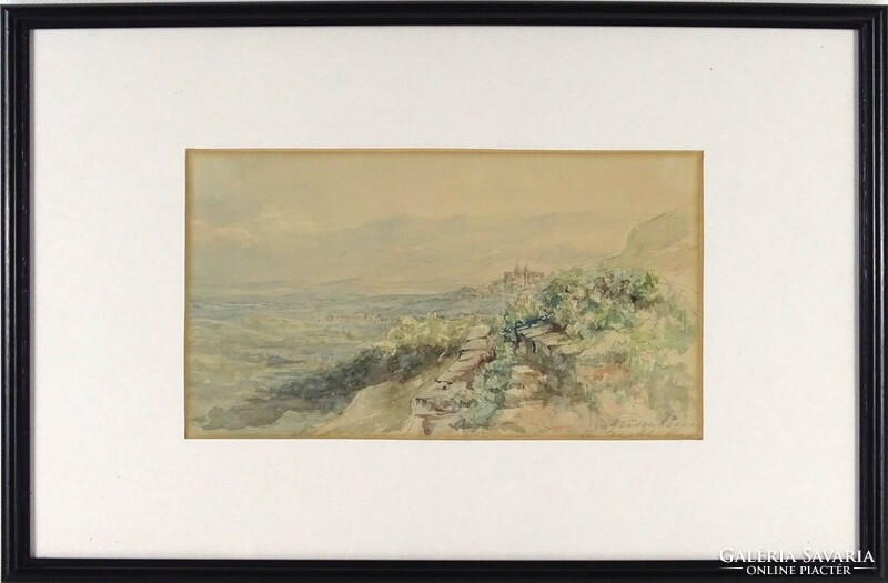 1I827 xx. Century artist: mountain landscape