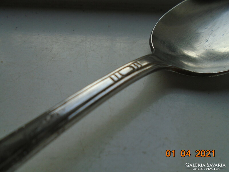 1944 Harmony house plate with aa + silver teaspoon with maytime pattern