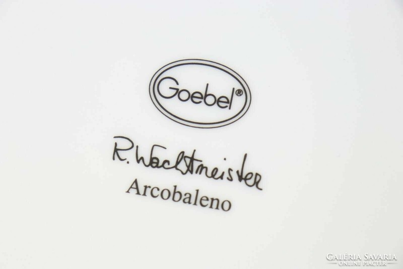 Goebel Rosina Wachtmeister Arcobaleno tányér  - új dobozos