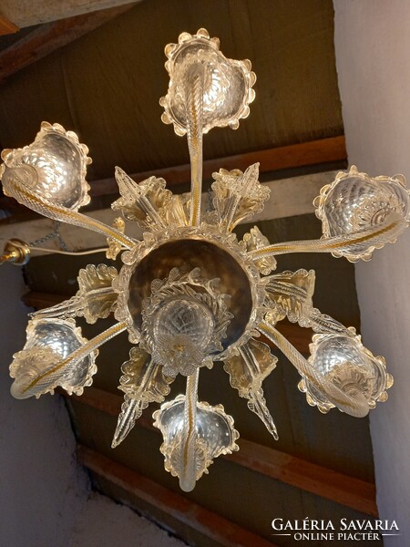 Wonderful, unique Murano glass chandelier 3.