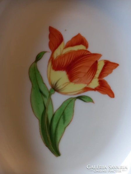 Herendi tulipán mintás ovális tálka
