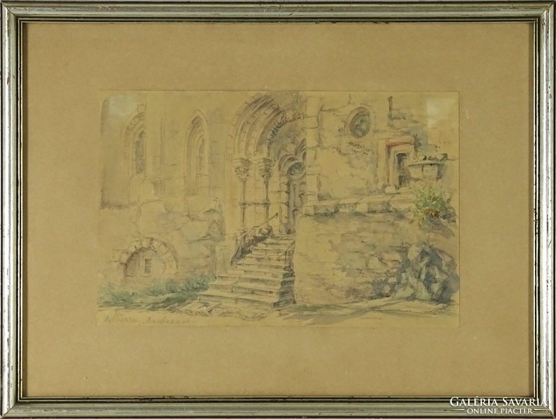1I826 xx. Century artist: castle stairs