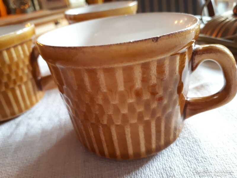 Kispest granite honey brown coffee or tea cup - designer: lászló zahajszky