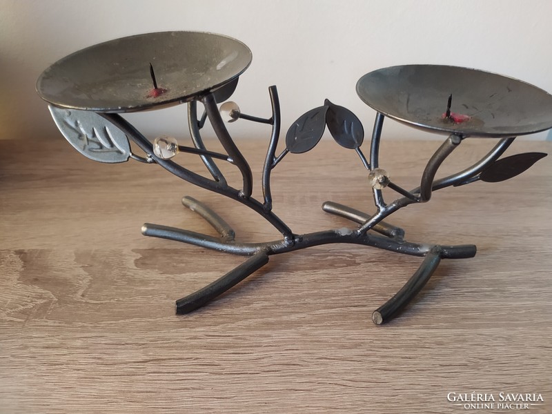 Wrought iron retro candle holder