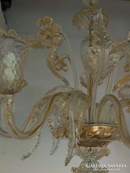 Wonderful, unique Murano glass chandelier 3.