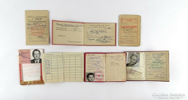 1I800 old personal document ID card document pack of 7 pieces