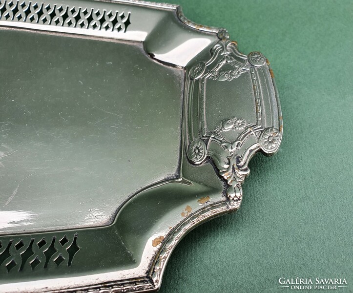 Antique Art Nouveau argentor silver plated copper tray