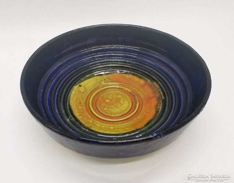 Retro 2. Laborcz mónika handicraft bowl, plate 2., Marked, 20 cm