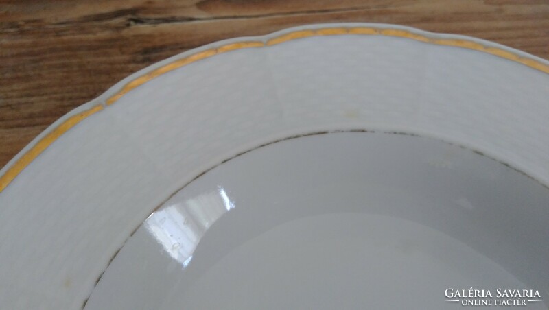 Pótlásnak ! Antik TK. Thun porcelán arany szélű leveses tányér 2 db