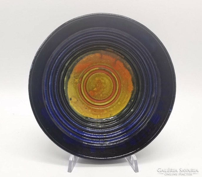 Retro 2. Laborcz mónika handicraft bowl, plate 2., Marked, 20 cm