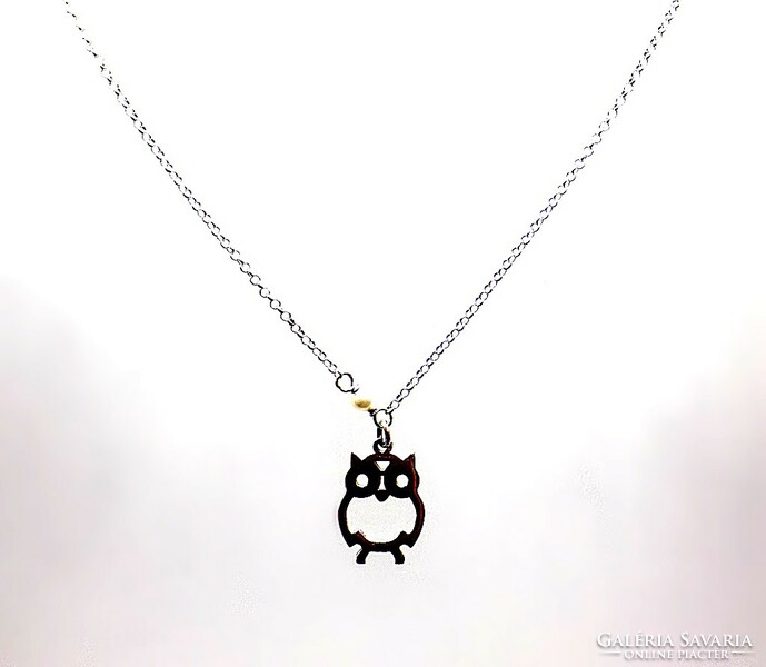 Silver chain with owl pendant (zal-ag103273)