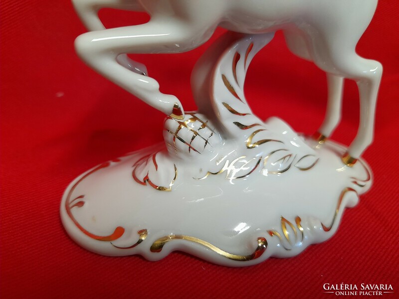 Royal dux art deco deer porcelain figurine.