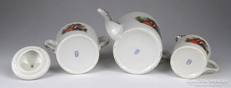 1I863 old marked small porcelain coffee set
