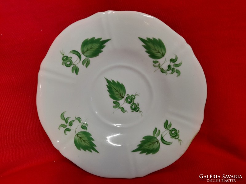 Alt wien green leaf patterned porcelain plate.