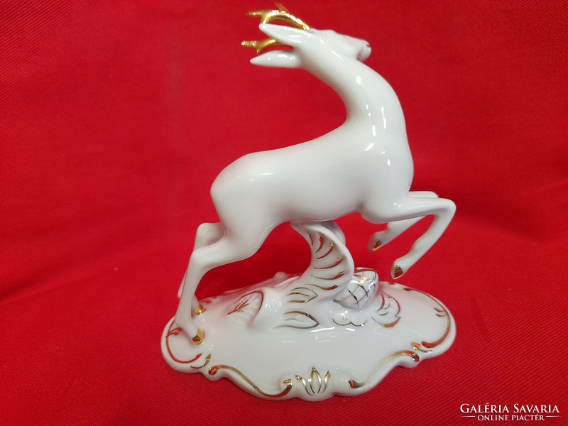 Royal dux art deco deer porcelain figurine.