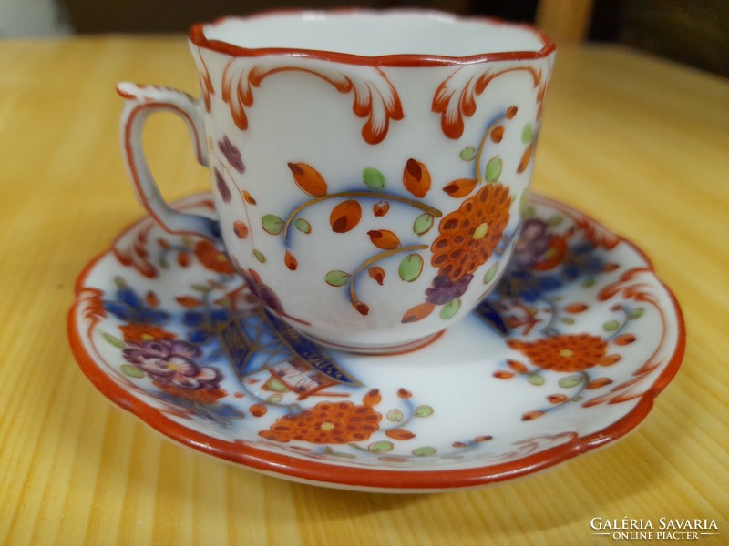 Alt wien austria fischer & sleep pirkenhammer imari pattern porcelain mocha set, set.