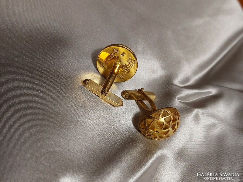 Aranyozott ezüst mandzsettagomb, Devine Zürich 925