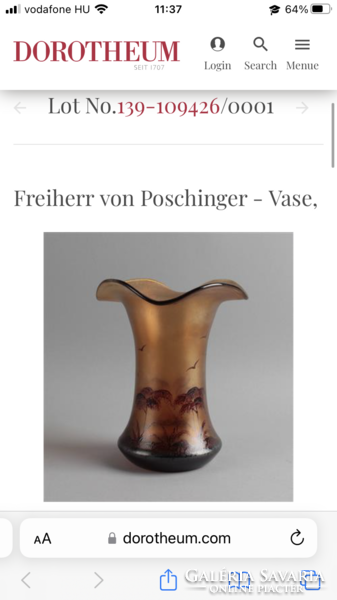 Szecessziós Freiherr von Poschinger  Ritka!