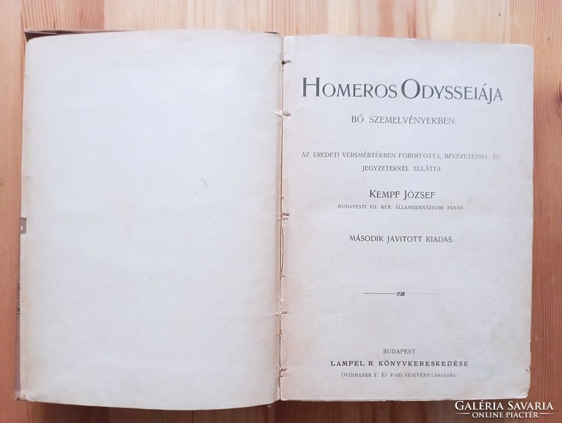 Homeros Odysseiája bő szemelvényekben