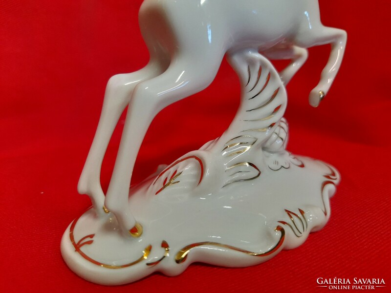 Royal dux art deco deer porcelain figurine.