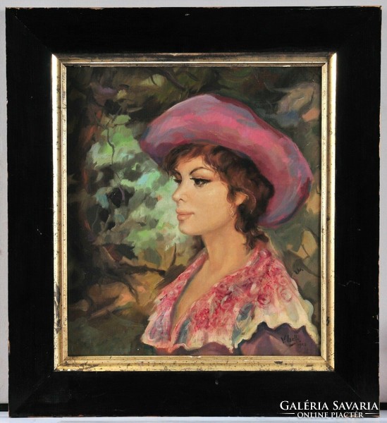 Vincenzo Irollinak tulajdonítva(1860-1942): Fiatal lány portréja