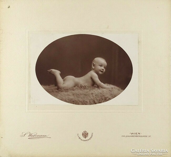 1I845 old baby photography s. Weitzmann 9.5 X 13.5 Cm