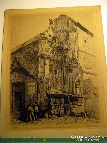 "Saint-Étienne des Tonneliers, à Rouen" Émile Nicolle, francia, 1830-1894