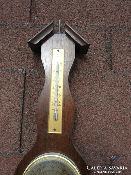 Wall wooden barometer