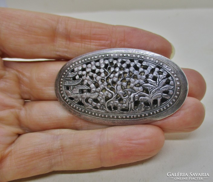 Beautiful old silver brooch