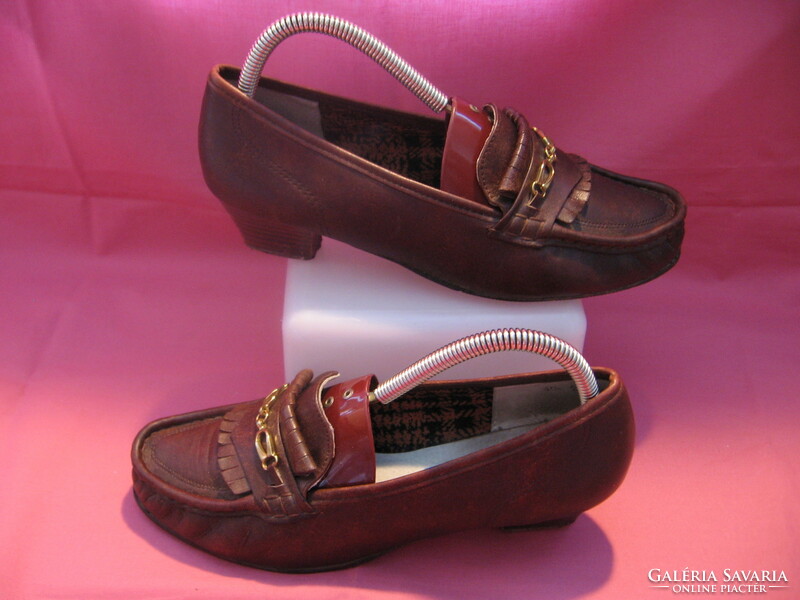 Ops Újpest brown leather women's shoes