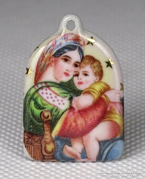 1I882 Religious Religion Mary Porcelain Pendant