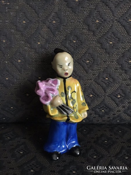 Antique Herend Chinese girl figurine, a rare antique example of this