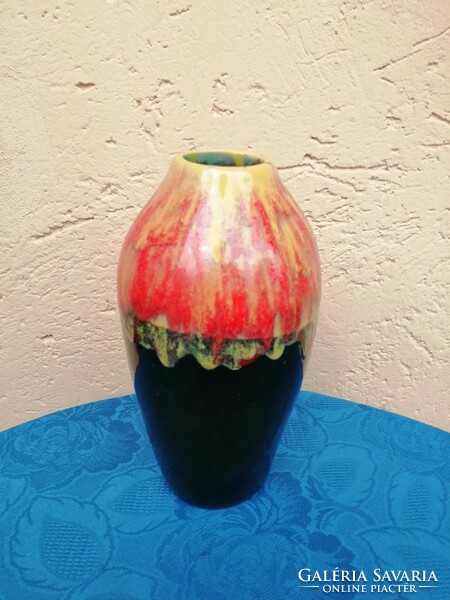 Iparművész mázas kerámia váza 22,5 cm (21/d)