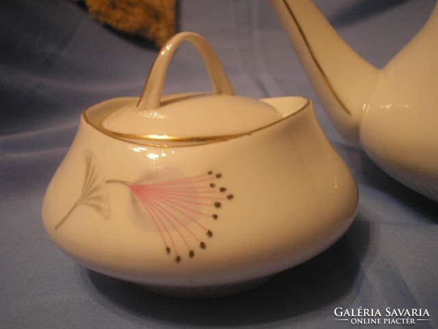 Art deco, porcelain coffee / tea spout and sugar bowl