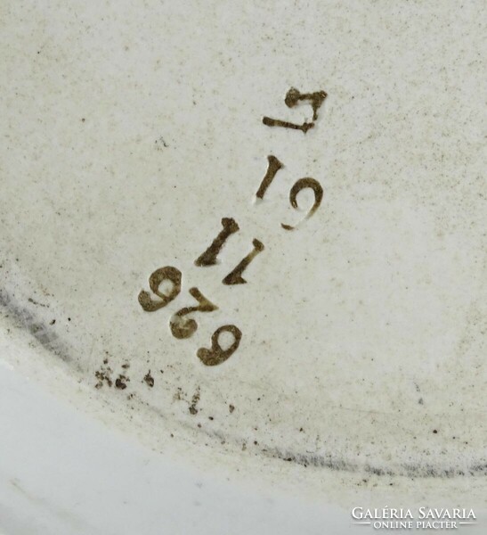 1I891 Antik nagyméretű porcelán patika mozsár törővel