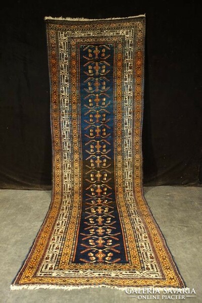 Antique hand-knotted Persian Malay oriental rug 335x110 cm