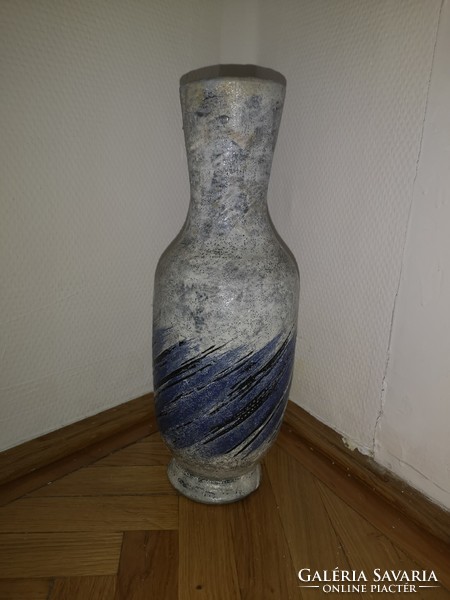 Gorka Lívia jelzett samott kerámia váza 35 cm