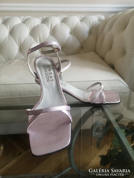 Kim kay london 38.5 handmade leather sandal powder pink, casual,