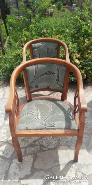 Pair of Art Nouveau armchairs