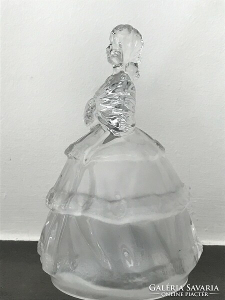 Kristály üvegszobor a 70-es évekből, RCR kristály, 15 cm magas