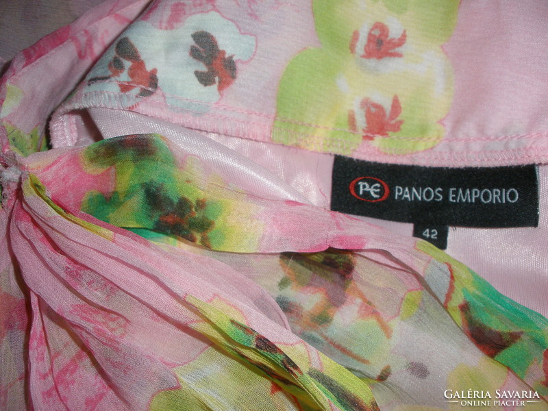 Panos Emporio, 100% silk, többrétegű légies selyem szoknya