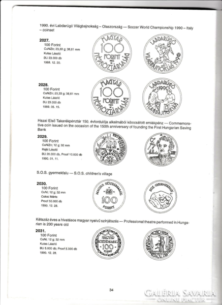 Magyarország forint emlékpénzei 1956-1994 - Commemorative forint coins of Hungary