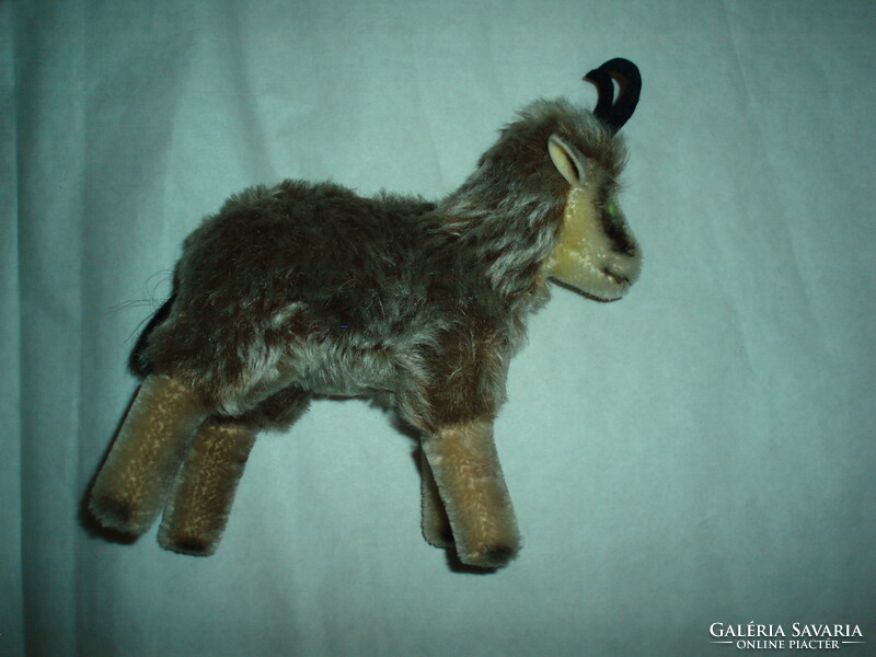 Antique steiff thatched straw goat
