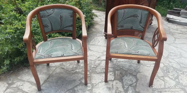 Pair of Art Nouveau armchairs